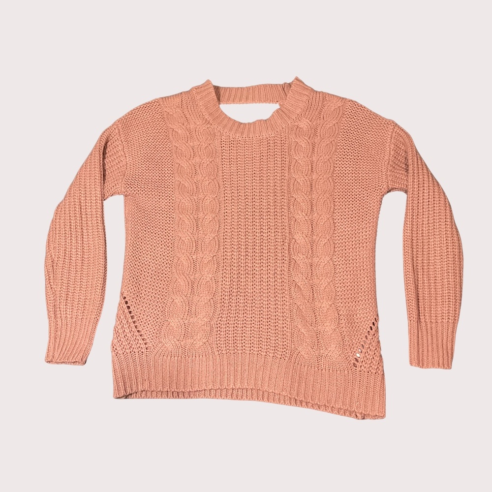 No Boundaries Women's Knit Sweater Size XS Salmon Pink